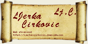 LJerka Ćirković vizit kartica